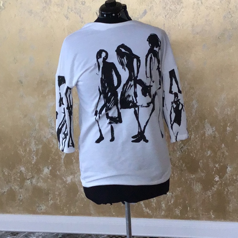 White shirt abstract design